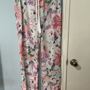 J. Crew Floral Wide Leg Silky Pajama Pants